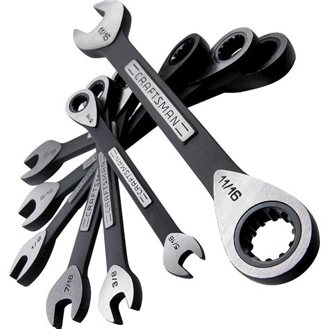 The Craftsman 4-Piece Ratcheting Open End Wrench Set combines ratchets with an open-end wrench. . Craftsman ratcheting wrench set